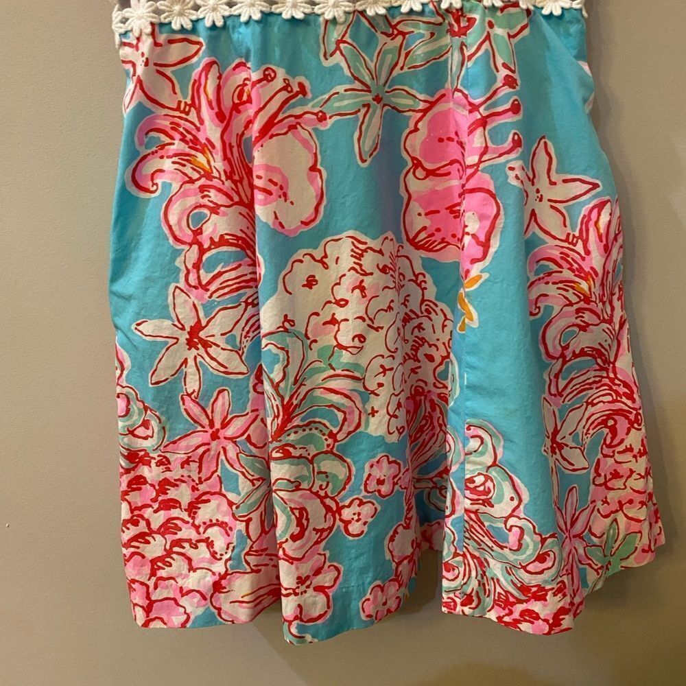 Lilly Pulitzer Lenore Lolita With Sunglow Breakwater Blue Strap Sun Dress Size 4 - Picture 8 of 12